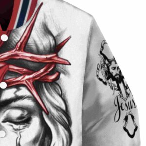customized boston red sox jesus tears red white jacket premium grade