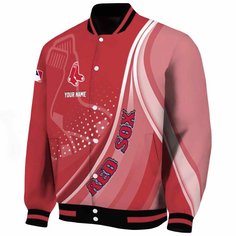 customized boston red sox wave patterns red jacket best selling