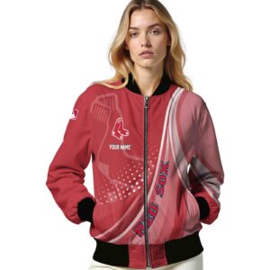 customized boston red sox wave patterns red jacket latest model