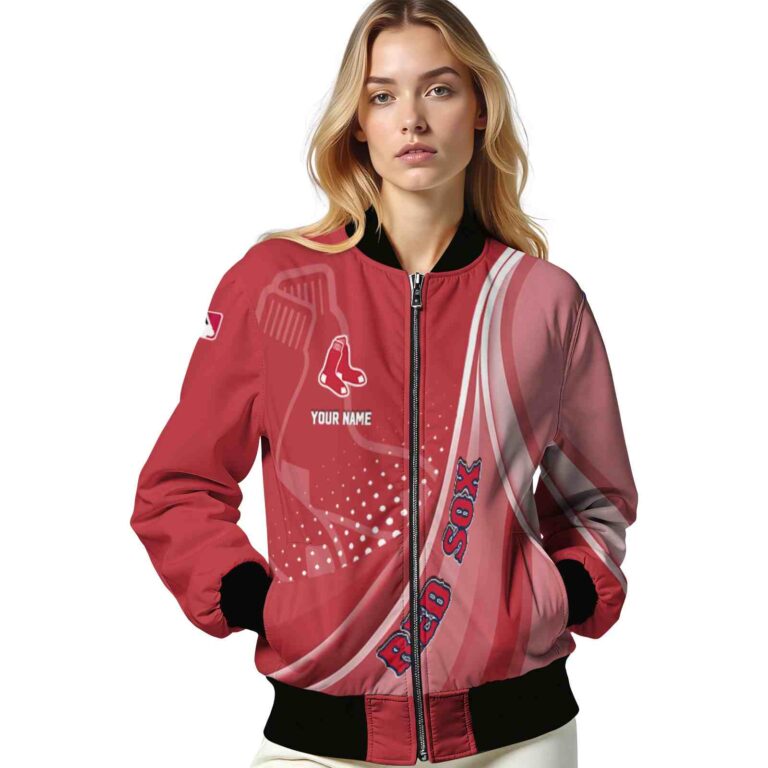 customized boston red sox wave patterns red jacket latest model