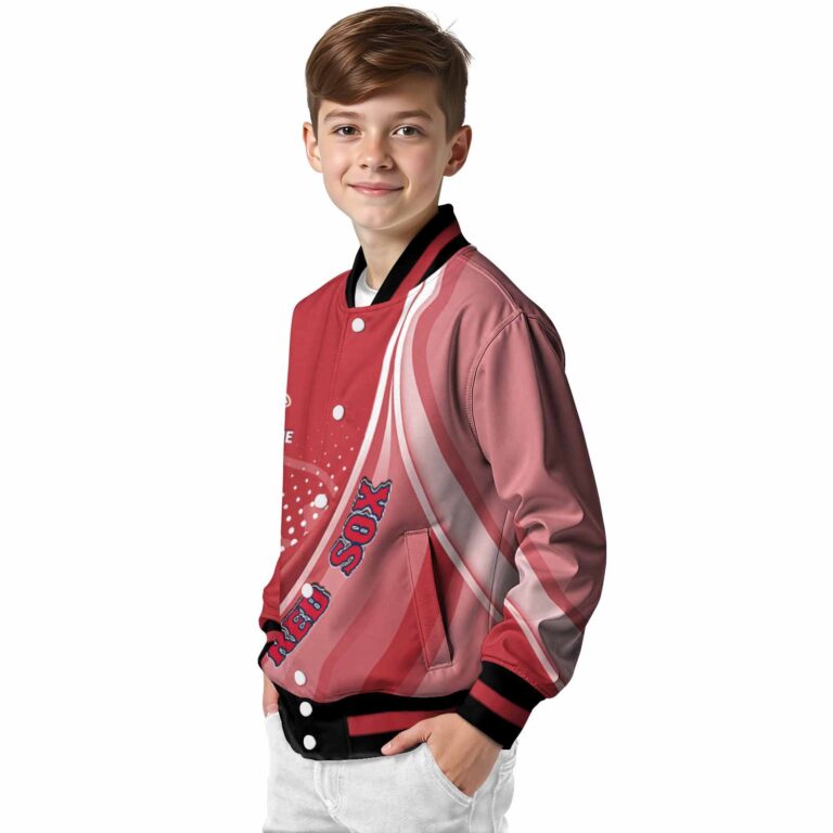 customized boston red sox wave patterns red jacket trendy