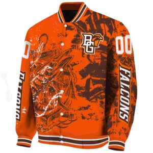 customized bowling green falcons fishing art orange jacket best selling