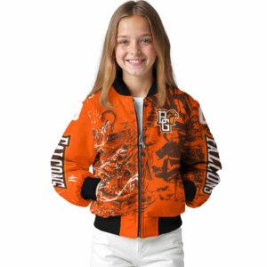 customized bowling green falcons fishing art orange jacket top rated