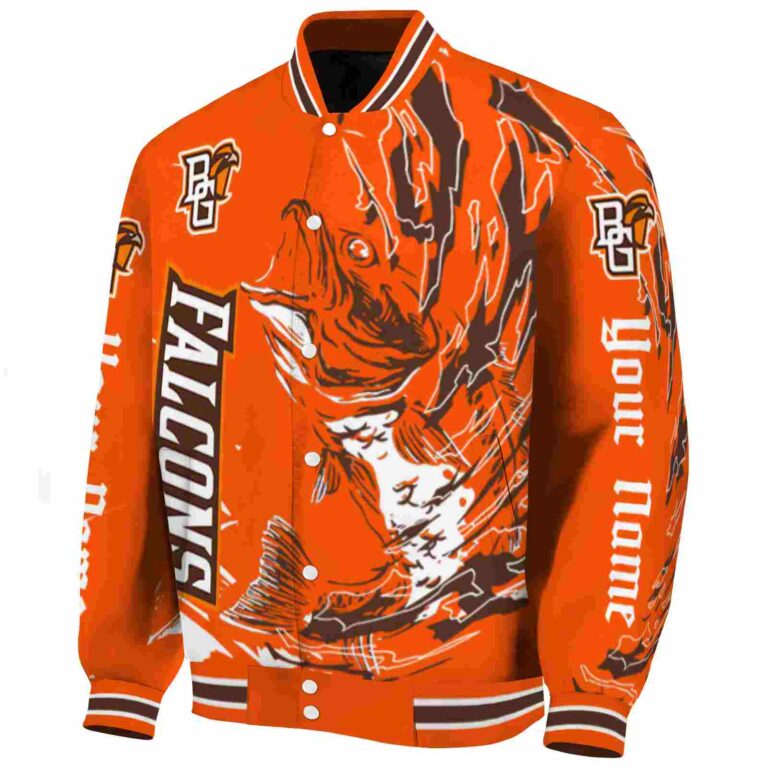 customized bowling green falcons fishing passion orange white jacket best selling