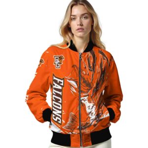 customized bowling green falcons fishing passion orange white jacket latest model