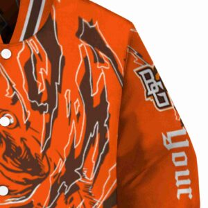 customized bowling green falcons fishing passion orange white jacket premium grade