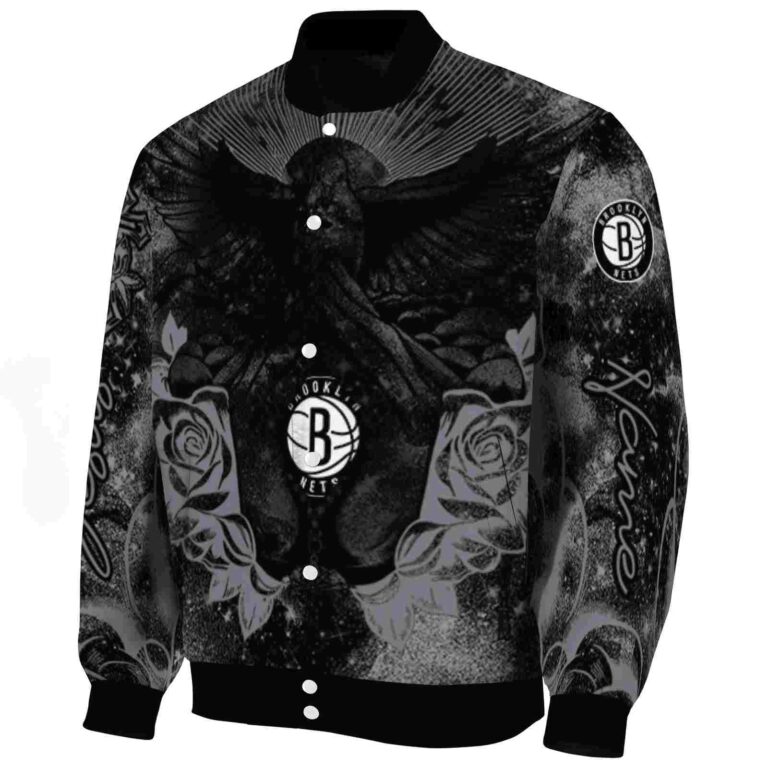 customized brooklyn nets praying hands black jacket best selling