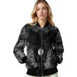 customized brooklyn nets praying hands black jacket best selling