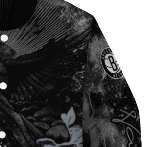 customized brooklyn nets praying hands black jacket premium grade