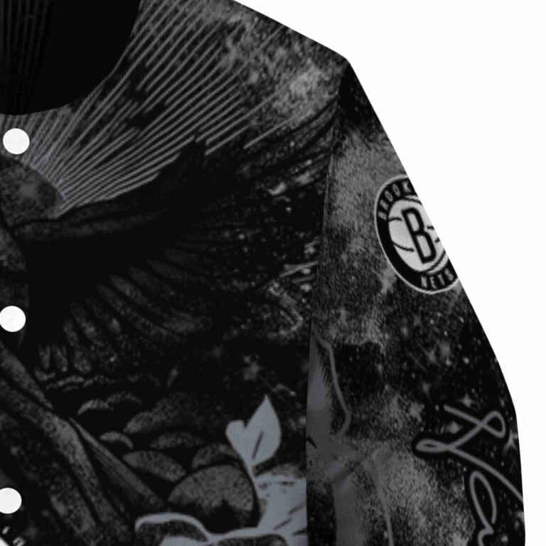 customized brooklyn nets praying hands black jacket premium grade