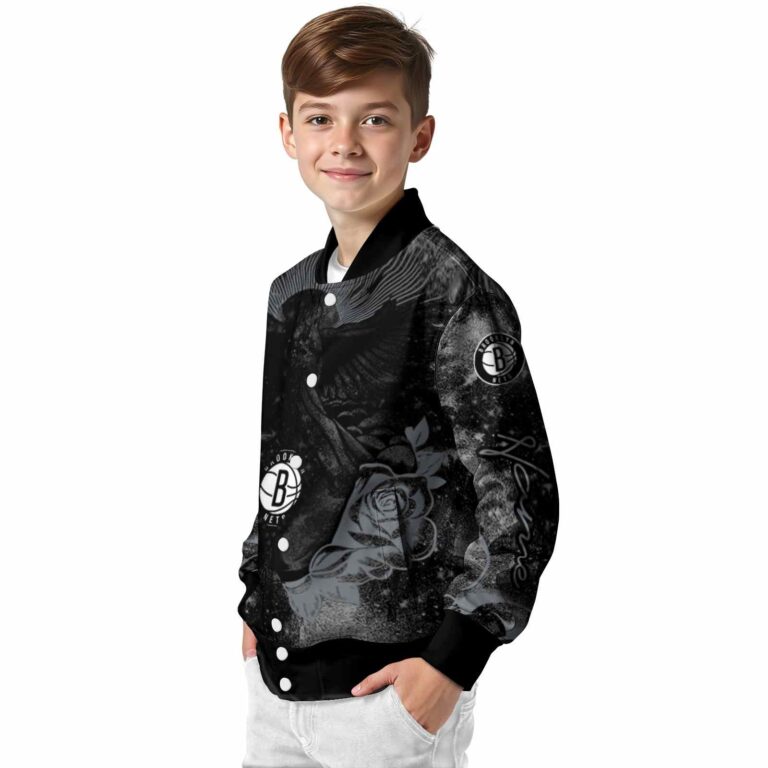 customized brooklyn nets praying hands black jacket trendy