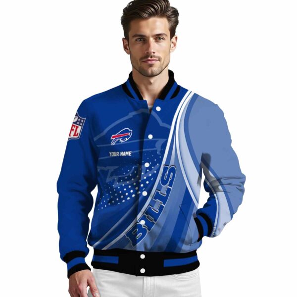customized buffalo bills wave patterns blue jacket high quality