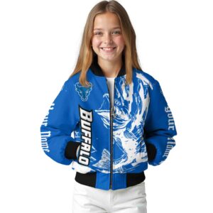 customized buffalo bulls fishing passion royal blue white jacket top rated