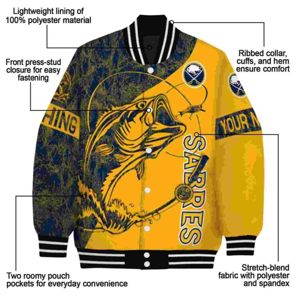 customized buffalo sabres fishing rod yellow jacket new arrival