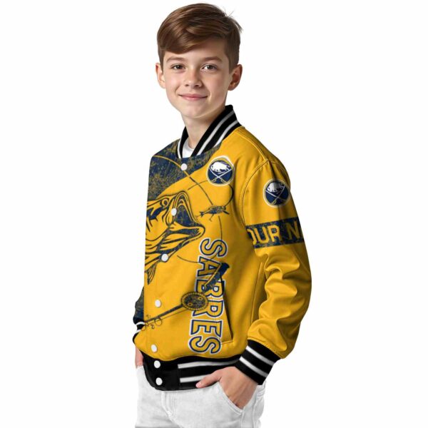 customized buffalo sabres fishing rod yellow jacket trendy