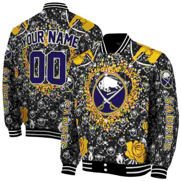 customized buffalo sabres heart explosion navy blue jacket fashion forward