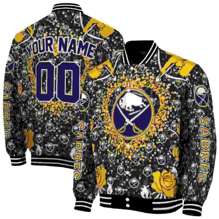 customized buffalo sabres heart explosion navy blue jacket fashion forward