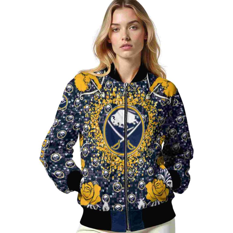 customized buffalo sabres heart explosion navy blue jacket latest model