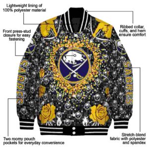 customized buffalo sabres heart explosion navy blue jacket new arrival