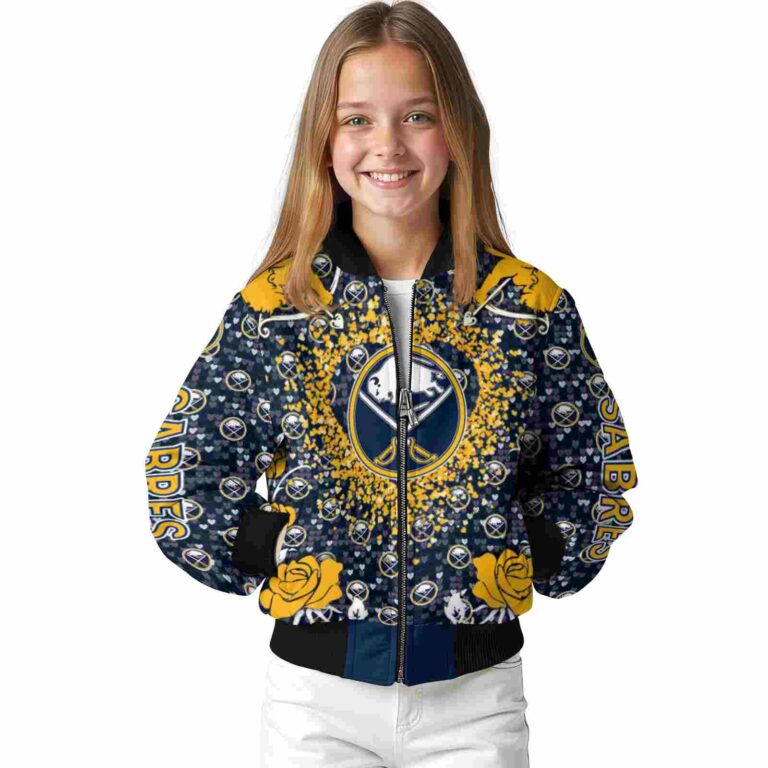 customized buffalo sabres heart explosion navy blue jacket top rated