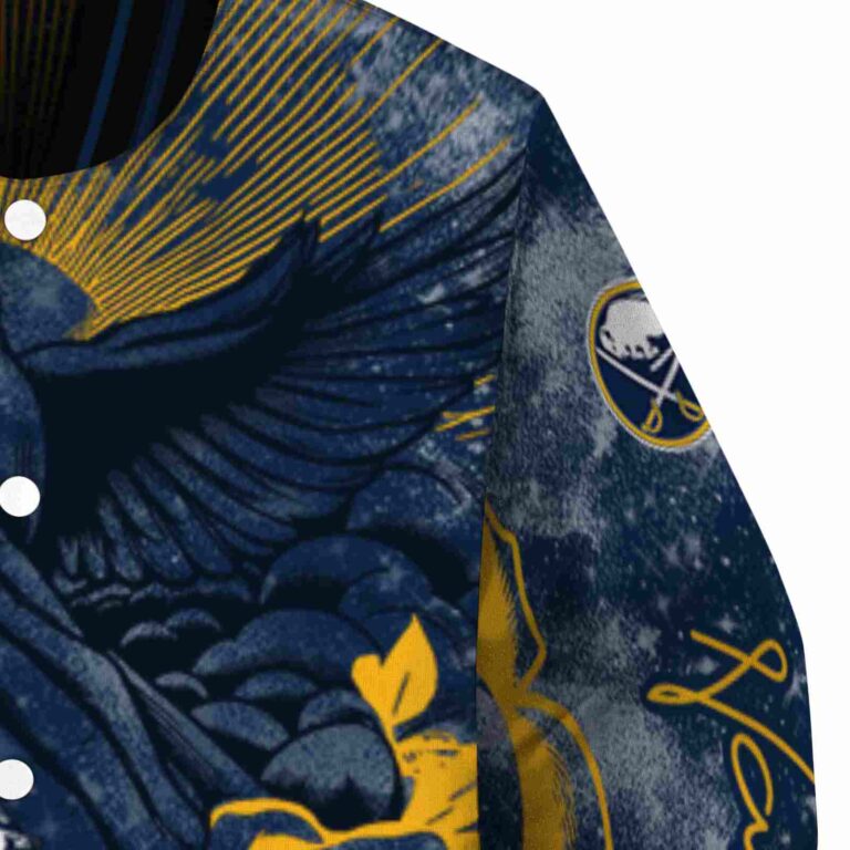 customized buffalo sabres praying hands navy blue jacket premium grade