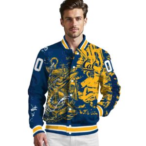 customized california golden bears fishing art blue jacket high quality