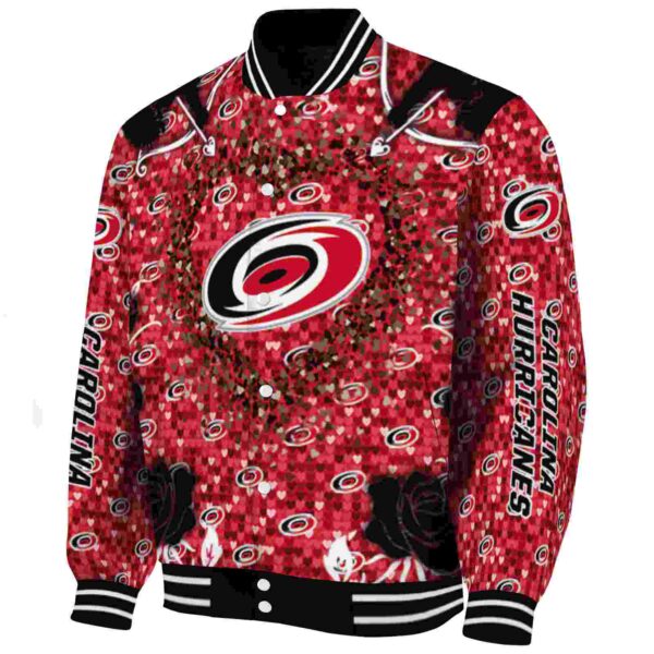 customized carolina hurricanes heart explosion red jacket best selling