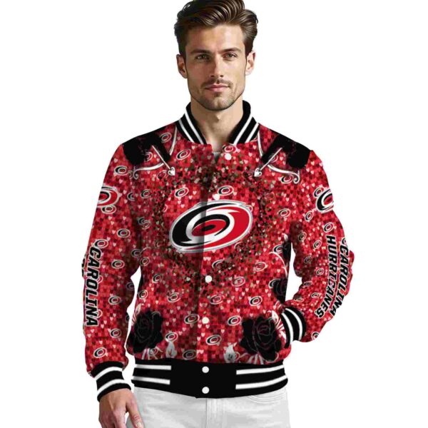 customized carolina hurricanes heart explosion red jacket high quality