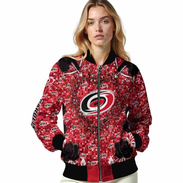 customized carolina hurricanes heart explosion red jacket latest model