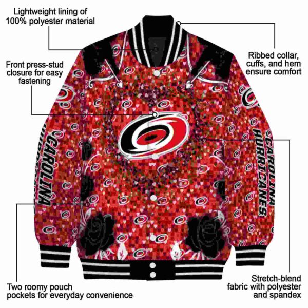 customized carolina hurricanes heart explosion red jacket new arrival