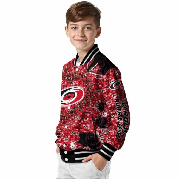 customized carolina hurricanes heart explosion red jacket trendy