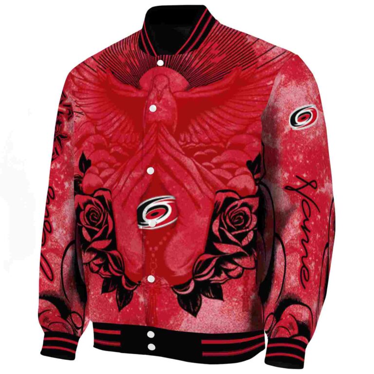 customized carolina hurricanes praying hands red jacket best selling