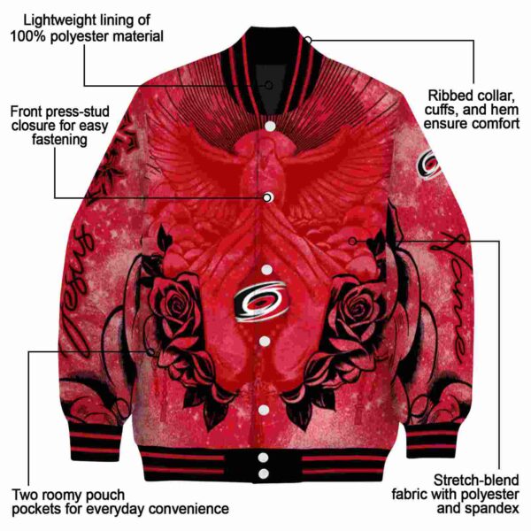 customized carolina hurricanes praying hands red jacket new arrival