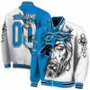 customized carolina panthers jesus tears blue white jacket fashion forward