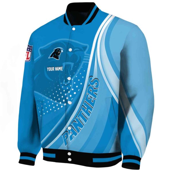 customized carolina panthers wave patterns blue jacket best selling