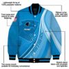 customized carolina panthers wave patterns blue jacket new arrival