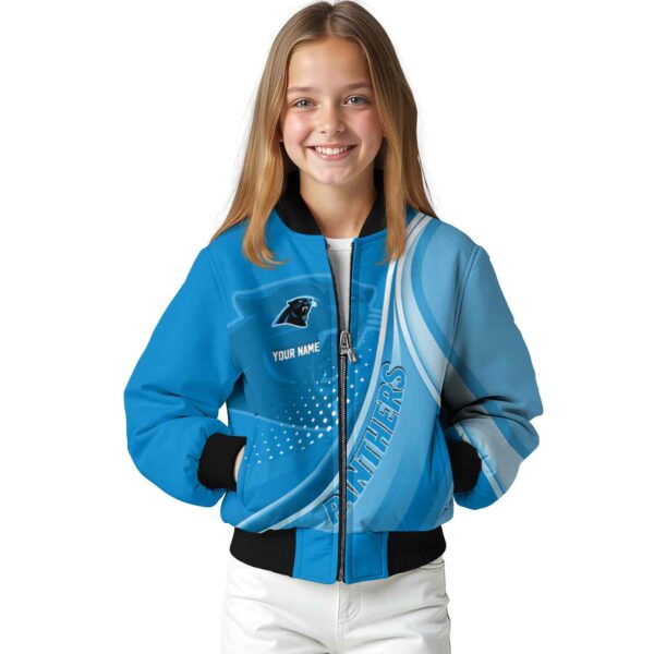 customized carolina panthers wave patterns blue jacket top rated