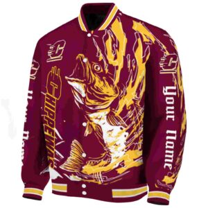 customized central michigan chippewas fishing passion maroon white jacket best selling