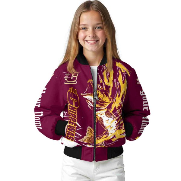 customized central michigan chippewas fishing passion maroon white jacket top rated