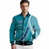 customized charlotte hornets wave patterns teal jacket high quality