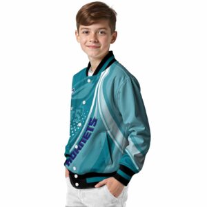 customized charlotte hornets wave patterns teal jacket trendy