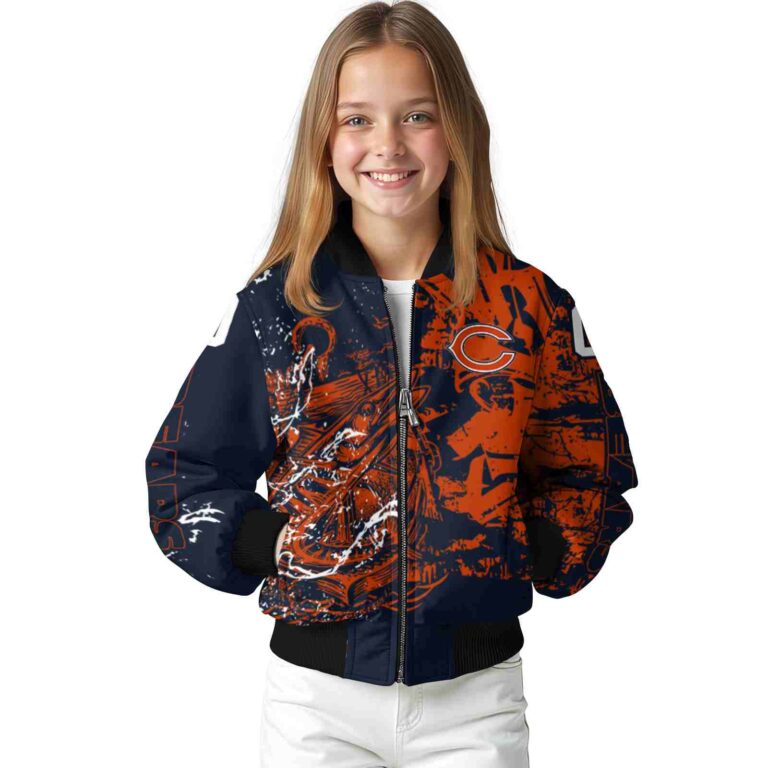 customized chicago bears fishing art blue jacket top rated