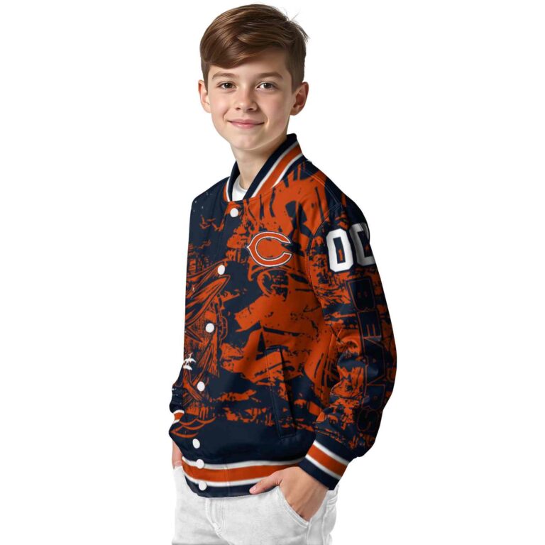 customized chicago bears fishing art blue jacket trendy