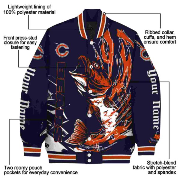 customized chicago bears fishing passion blue white jacket new arrival