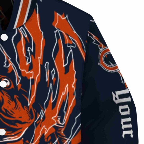 customized chicago bears fishing passion blue white jacket premium grade