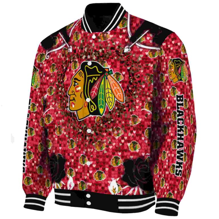 customized chicago blackhawks heart explosion red jacket best selling