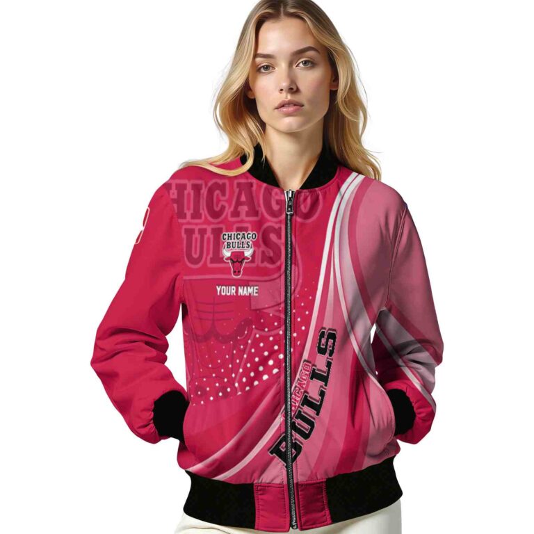 customized chicago bulls wave patterns red jacket latest model