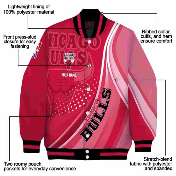 customized chicago bulls wave patterns red jacket new arrival