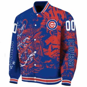 customized chicago cubs fishing art blue jacket best selling