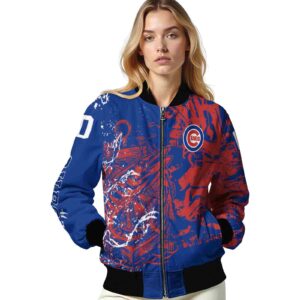 customized chicago cubs fishing art blue jacket latest model